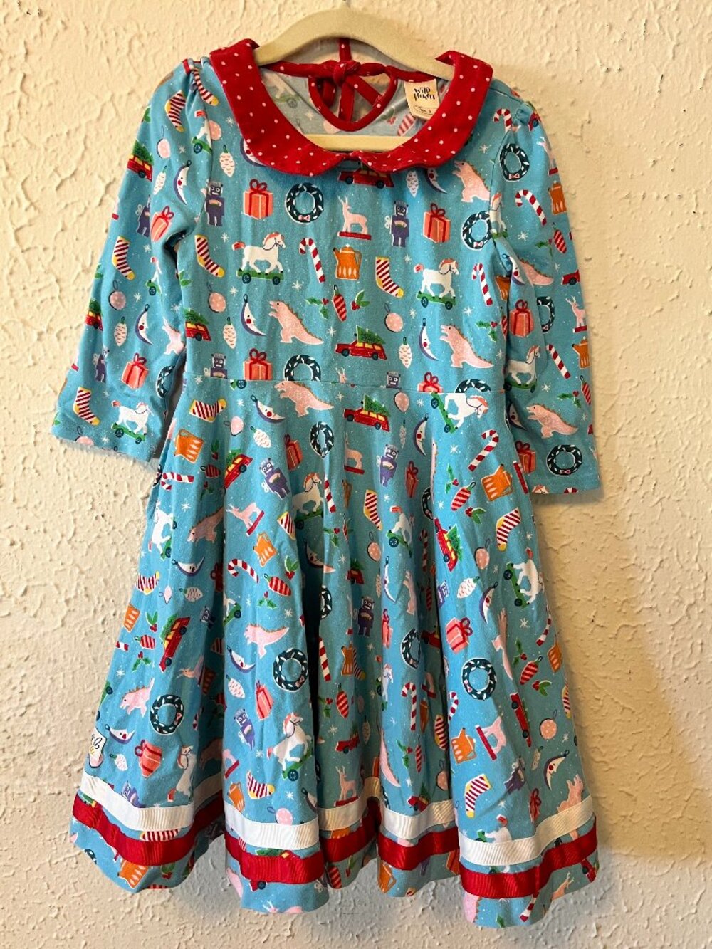 Fun Holiday Toy Print Dress Size 6